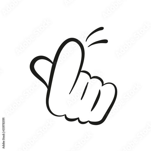 Cartoon Hand gesture, Come here.