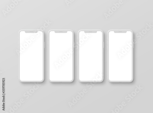 Minimal white Iphone X  Mockup
