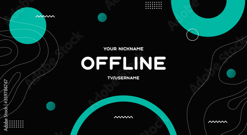 Currently Offline Twitch Banner Background 16 9 For Stream Offline Streamer Screensaver Twitch Broadcast Screensaver Stock イラスト Adobe Stock