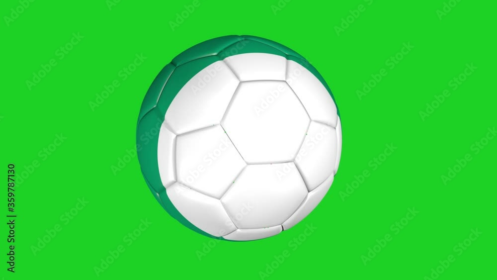 soccer ball with the flag of Bulgaria on green screen soccer ball with the flag of Bulgaria on green screen