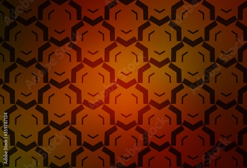 Dark Orange vector pattern with wry lines. Colorful illustration in simple style with gradient. A completely new design for your business.