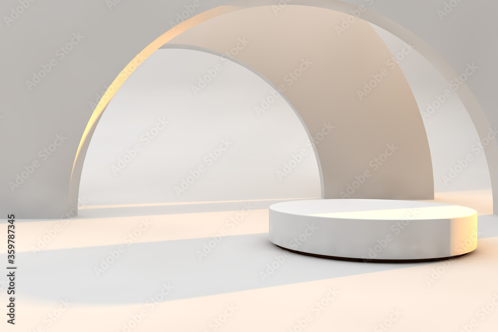 Podium scene or pillar stand render 3D