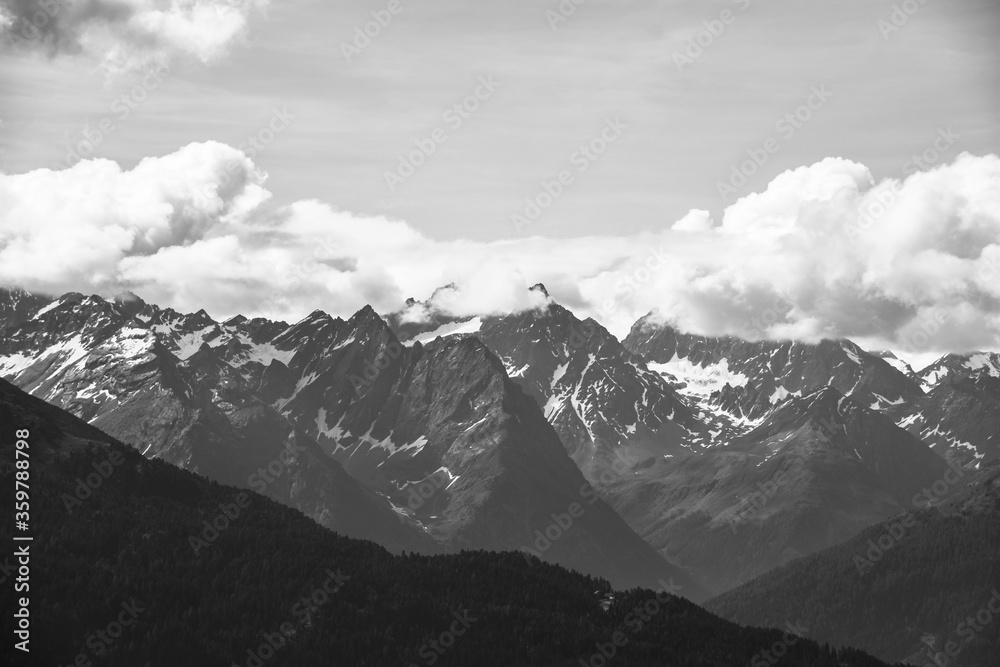 Obraz premium mountain landscape with clouds