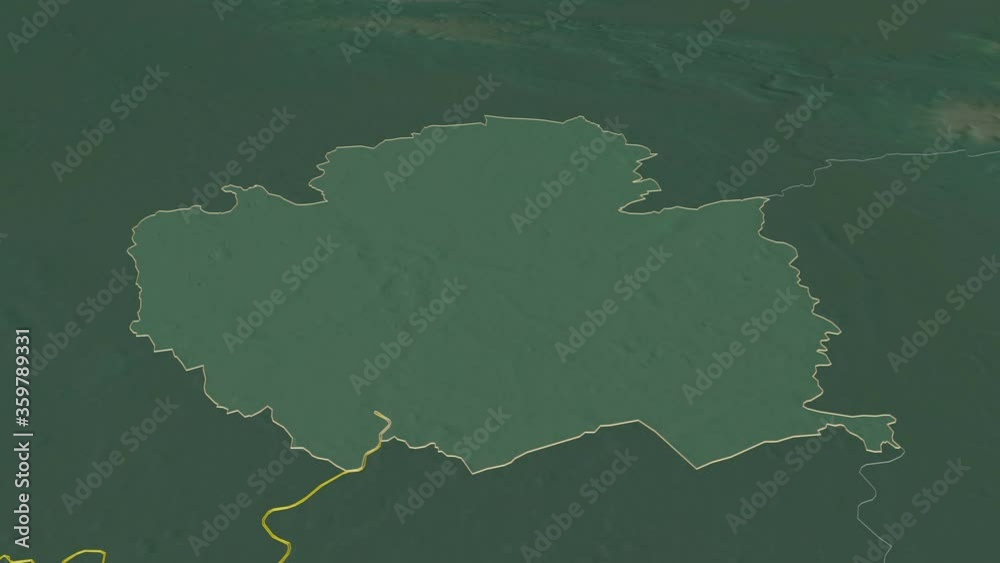 York, unitary authority with its capital, zoomed and extruded on the relief map of England in the conformal Stereographic projection. Animation 3D York, unitary authority with its capital, zoomed and extruded on the relief map of England in the conformal Stereographic projection. Animation 3D