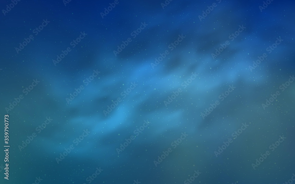 Light BLUE vector pattern with night sky stars. Space stars on blurred abstract background with gradient. Pattern for astronomy websites.