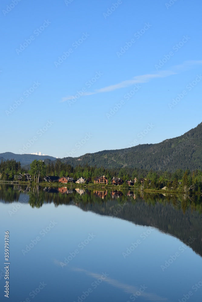 a lake in whistler canada mirror reflection