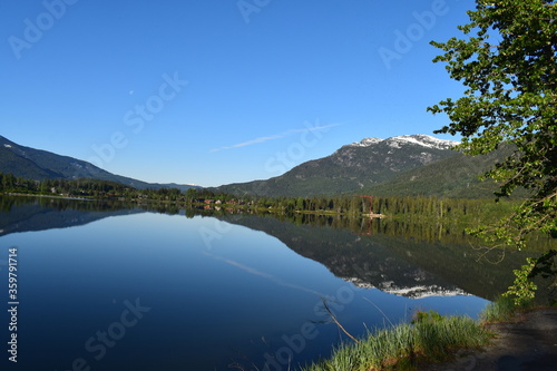a lake in whistler canada mirror reflection
