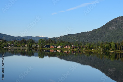 a lake in whistler canada mirror reflection © sonali