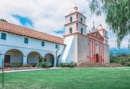 Photography The Santa Barbara Mission Church in Santa Barbara, CA