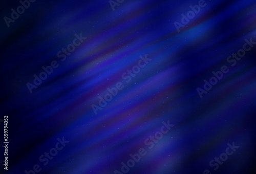 Dark BLUE vector background with astronomical stars. Blurred decorative design in simple style with galaxy stars. Smart design for your business advert.