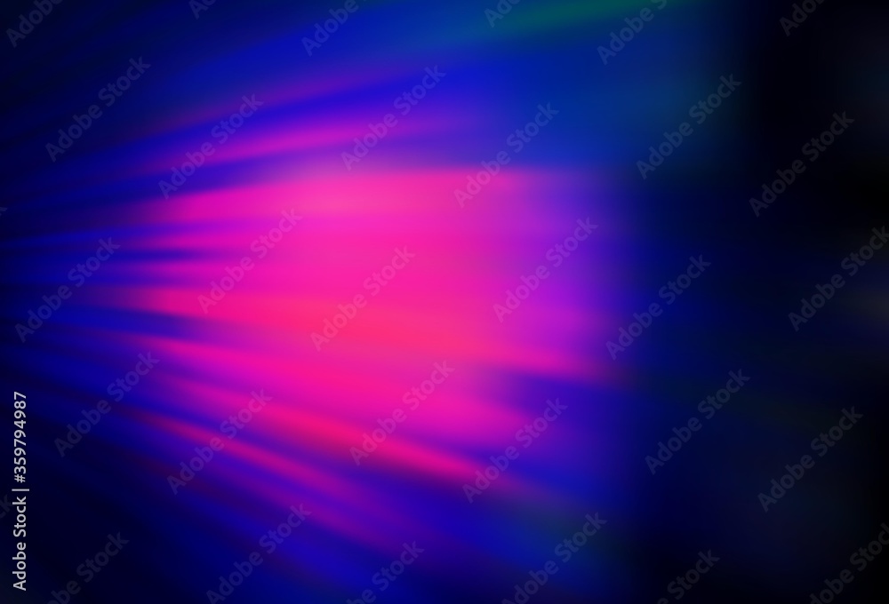 Dark Pink, Blue vector background with bent lines. Geometric illustration in abstract style with gradient.  Elegant pattern for a brand book.
