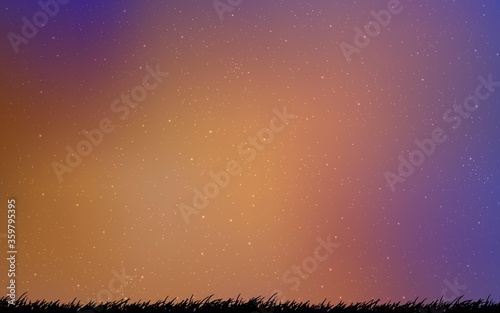 Light Blue, Yellow vector template with space stars. Shining colored illustration with bright astronomical stars. Template for cosmic backgrounds.