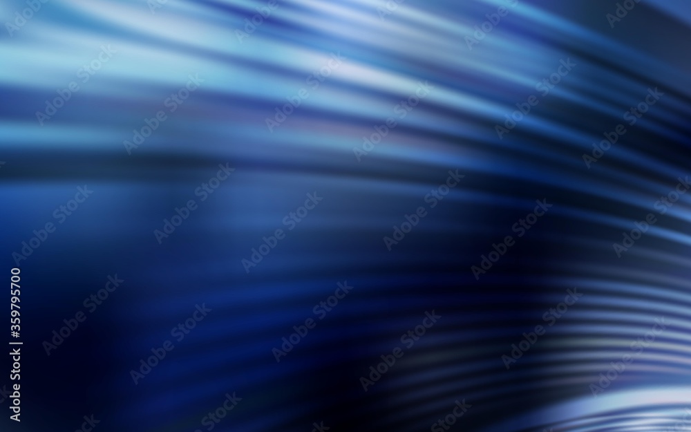 Dark BLUE vector texture with bent lines. Creative illustration in halftone style with gradient. Brand new design for your ads, poster, banner.