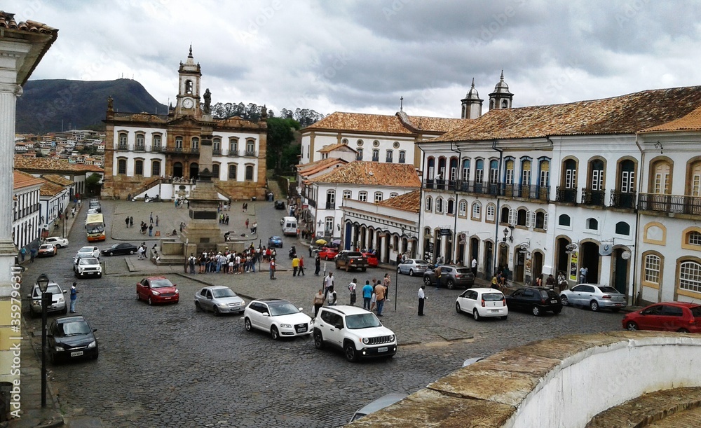 Tiradentes Square from Ouro Preto - Brazil