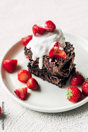 Dark Chocolate Fudge Brownies photo