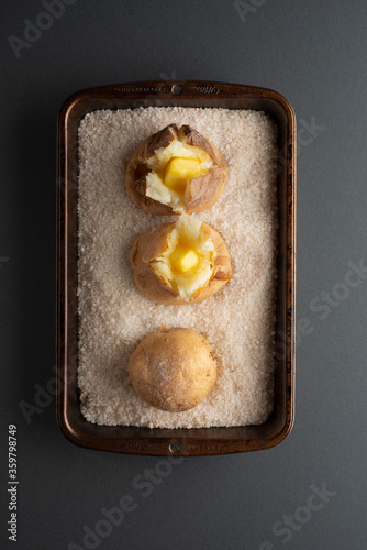 Baked Potato with butter photo