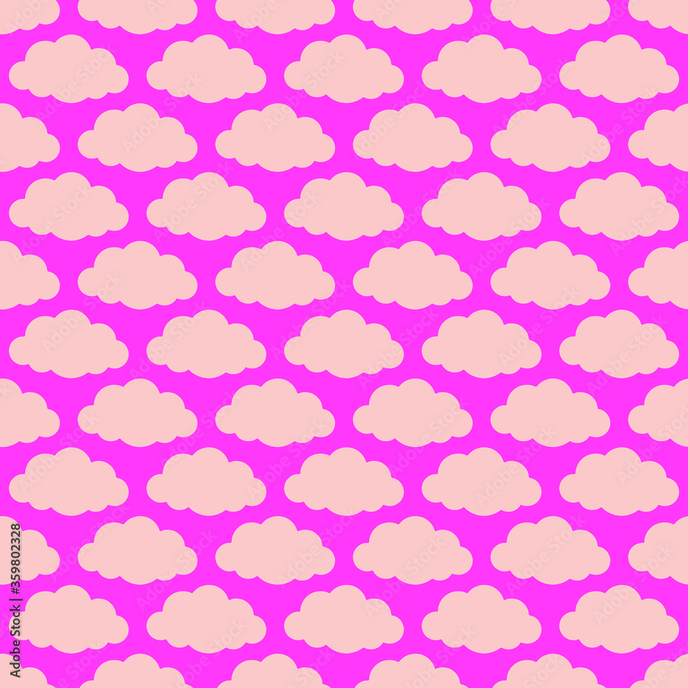 Fluffy cloud seamless repeat pattern background Fluffy cloud seamless repeat pattern background