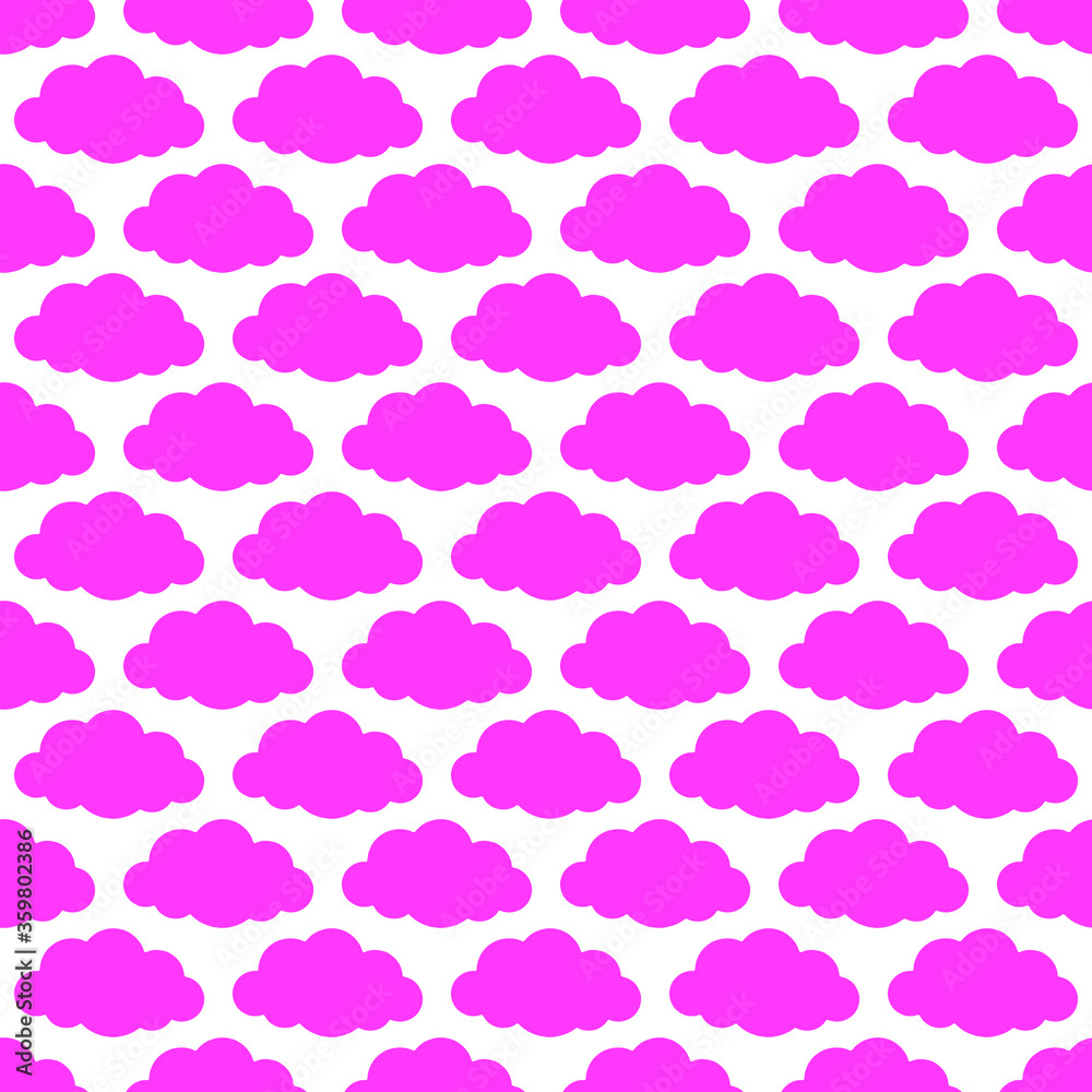 Fluffy cloud seamless repeat pattern background Fluffy cloud seamless repeat pattern background
