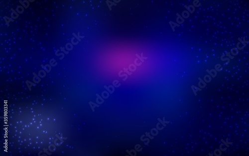 Dark Pink, Blue vector template with space stars. Shining illustration with sky stars on abstract template. Pattern for astronomy websites.