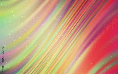 Light Green, Red vector texture with milky way stars. Blurred decorative design in simple style with galaxy stars. Best design for your ad, poster, banner.
