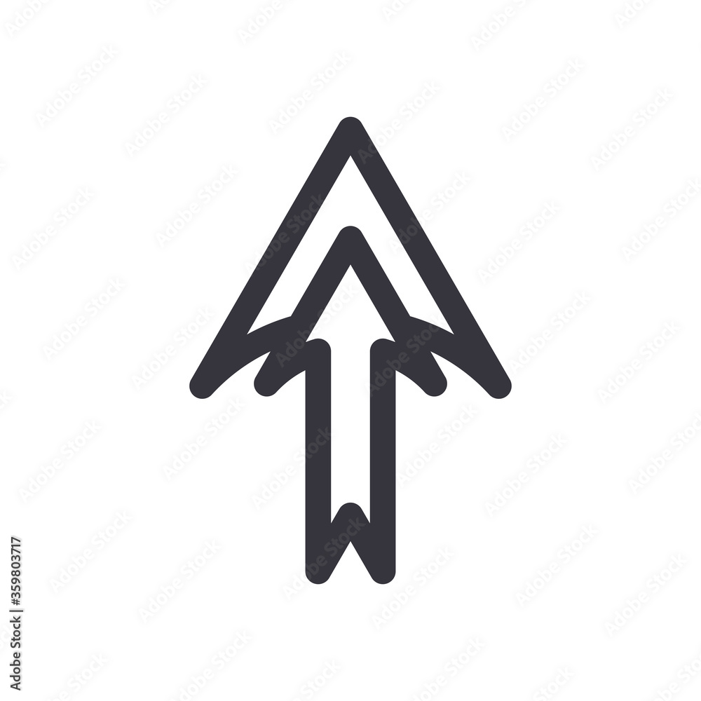 Up arrow or above direction flat style icon vector design Up arrow or above direction flat style icon vector design