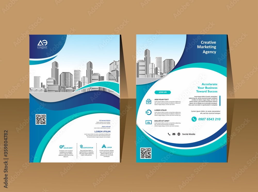 Template vector design for Brochure, Annual Report, Magazine, Poster, Corporate Presentation, Portfolio, Flyer, layout