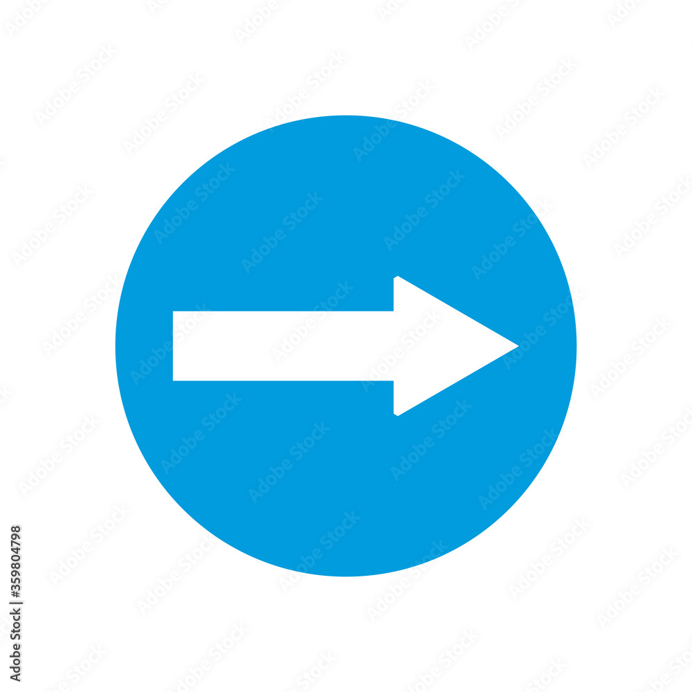 Next arrow or right direction block style icon vector design