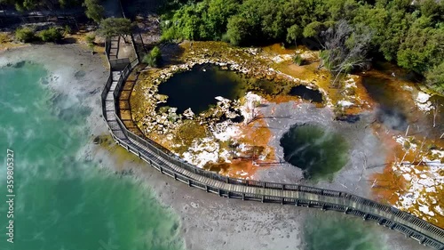 Kuirau park in Rotorua 2, Droneshot