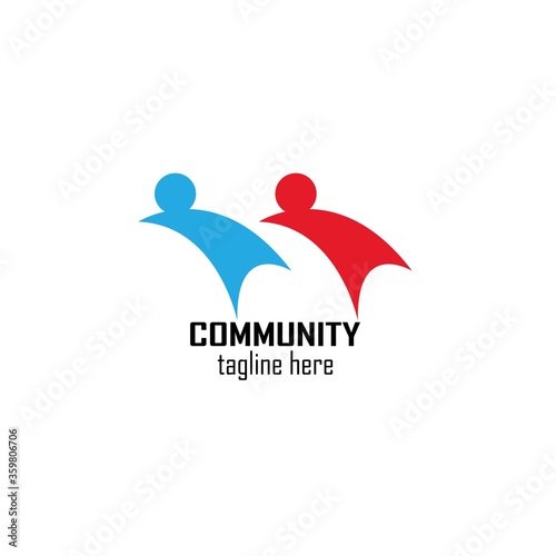 Adoption and community care Logo template vector icon 