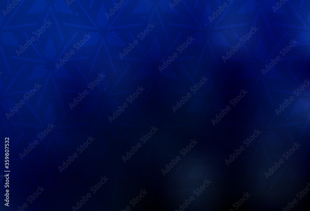 Dark BLUE vector background with triangles. Triangles on abstract background with colorful gradient. Pattern for booklets, leaflets Dark BLUE vector background with triangles. Triangles on abstract background with colorful gradient. Pattern for booklets, leaflets