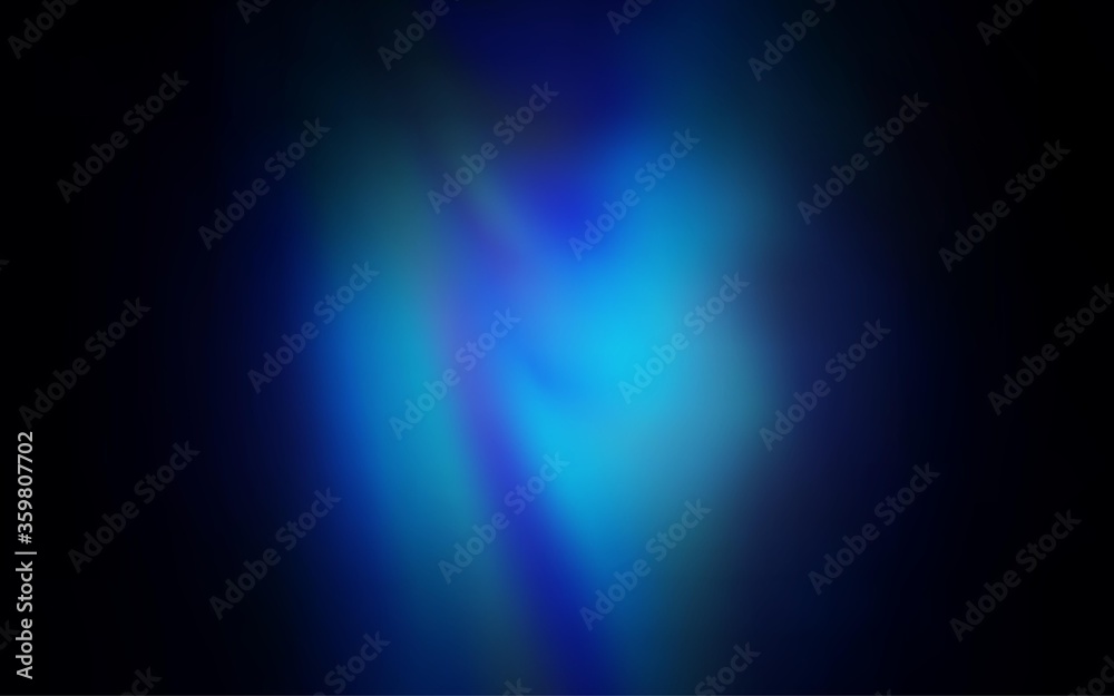 Dark BLUE vector blurred background. A completely new colored illustration in blur style. New way of your design.