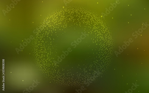 Dark Green vector texture with milky way stars. Shining illustration with sky stars on abstract template. Pattern for astronomy websites.