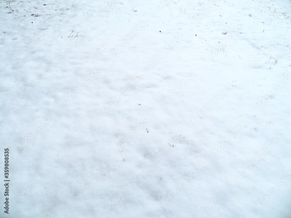 Obraz premium 日本の田舎の風景 2月 雪の降った日 田舎道