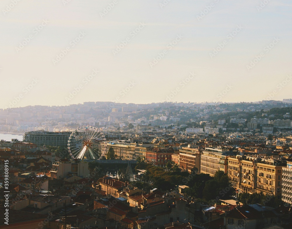 Panoramic view of Nice, Côte d'Azur, France