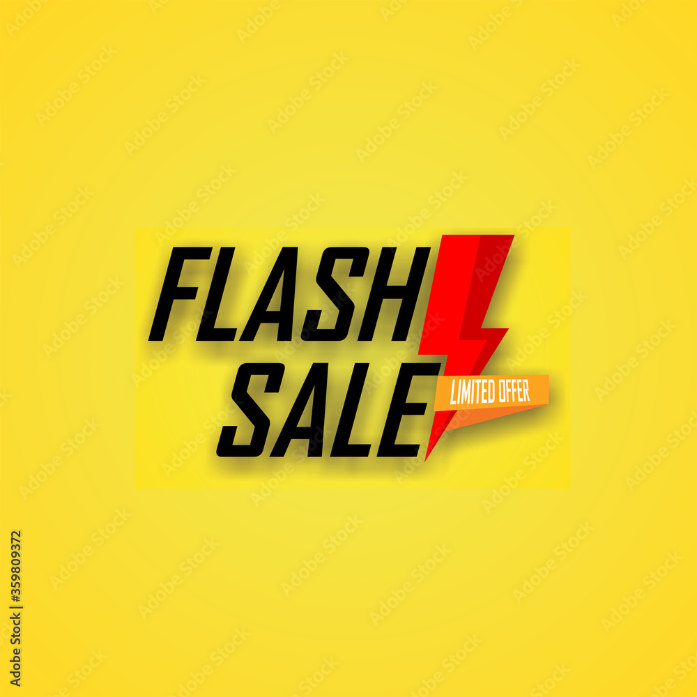 Illustration Vector Banner of Flash Sale. Perfect to use for Sales Promotion