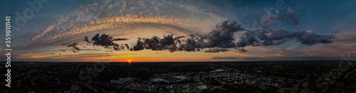 Unrealistically Dramatic Sunset over Suburbs of Lexington, Kentucky photo