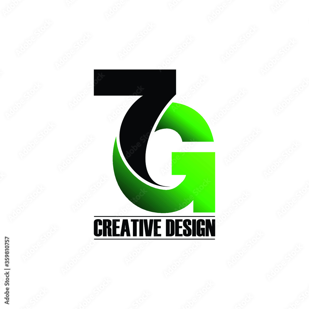 Letter 7G logo icon design vector. monogram logo vector illustration. Letter 7G logo icon design vector. monogram logo vector illustration.