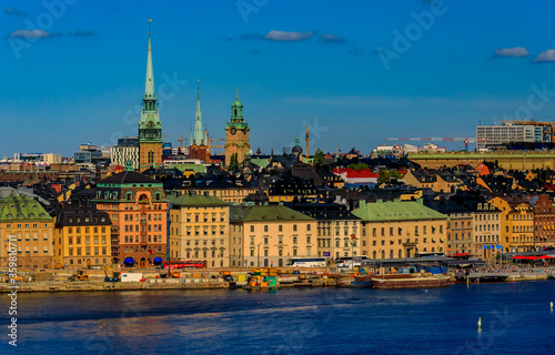 View onto Stockholm old town Gamla Stan in Sweden