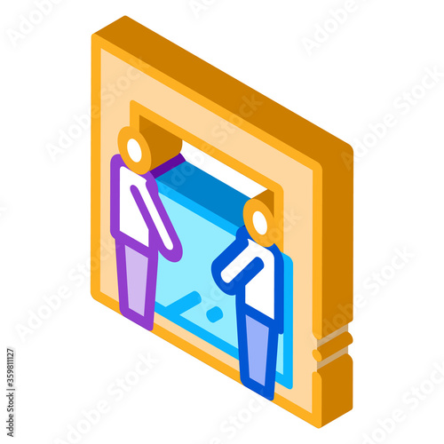 freight movers hold glass icon vector. isometric freight movers hold glass sign. color isolated symbol illustration