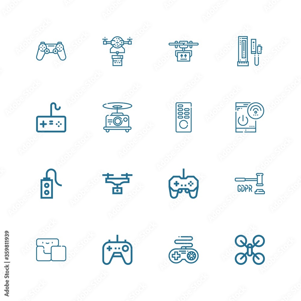 Editable 16 controller icons for web and mobile Editable 16 controller icons for web and mobile