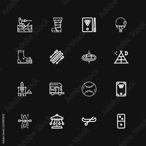 Editable 16 recreation icons for web and mobile