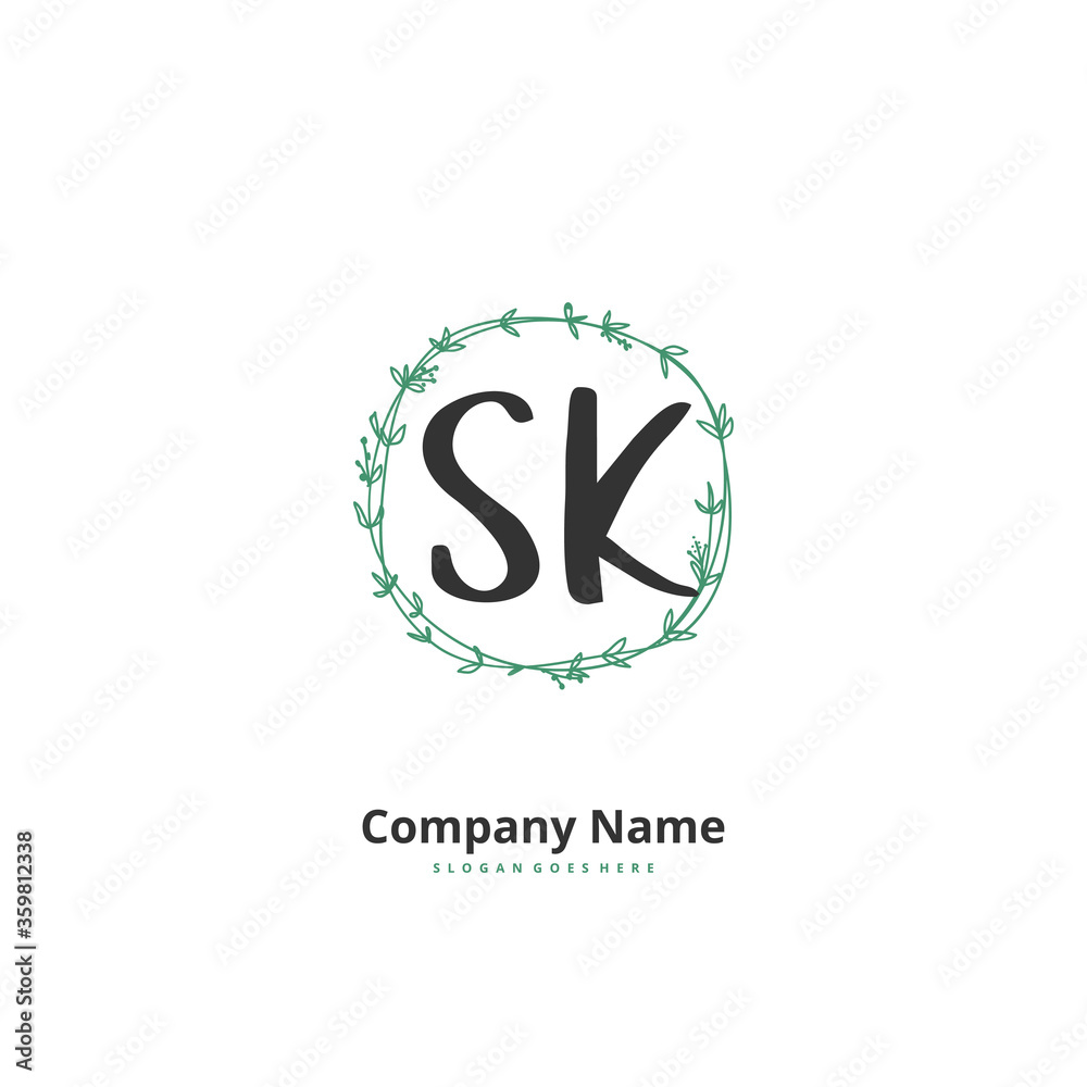 S K SK Initial handwriting and signature logo design with circle. Beautiful design handwritten logo for fashion, team, wedding, luxury logo. S K SK Initial handwriting and signature logo design with circle. Beautiful design handwritten logo for fashion, team, wedding, luxury logo.