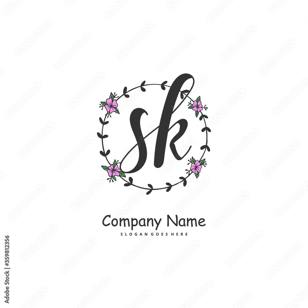 S K SK Initial handwriting and signature logo design with circle. Beautiful design handwritten logo for fashion, team, wedding, luxury logo. S K SK Initial handwriting and signature logo design with circle. Beautiful design handwritten logo for fashion, team, wedding, luxury logo.