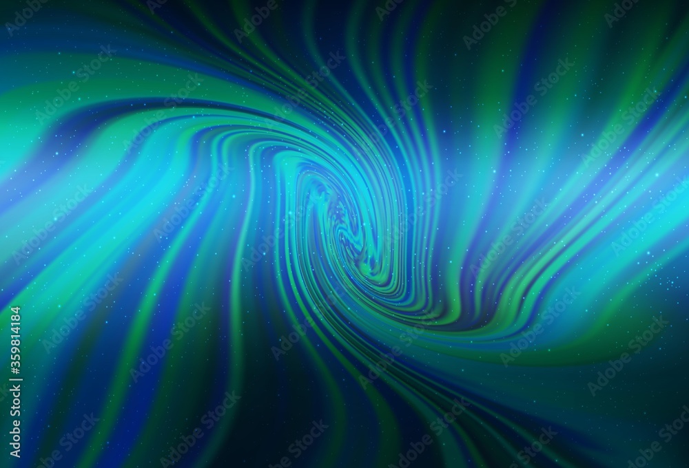 Fototapeta premium Dark BLUE vector layout with cosmic stars. Space stars on blurred abstract background with gradient. Pattern for astronomy websites.