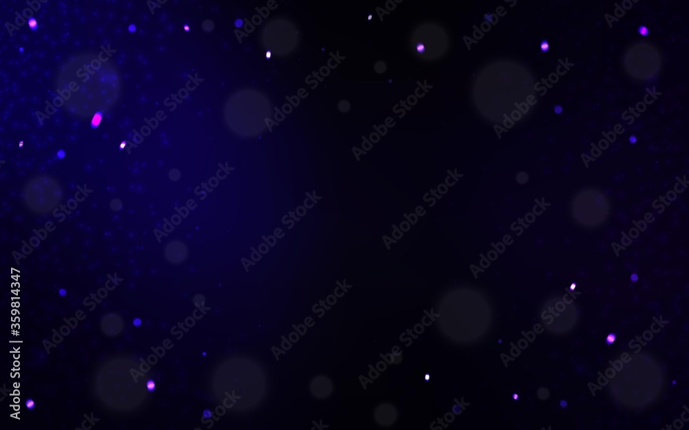 Dark BLUE vector layout with bright snowflakes. Colorful decorative design in xmas style with snow. Pattern for new year websites.