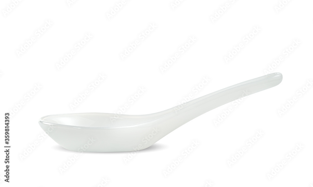 ceramic spoon isolated on white background ,include clipping path ceramic spoon isolated on white background ,include clipping path