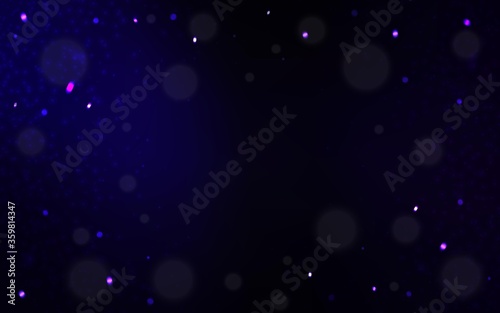 Dark BLUE vector layout with bright snowflakes. Colorful decorative design in xmas style with snow. Pattern for new year websites. © smaria2015