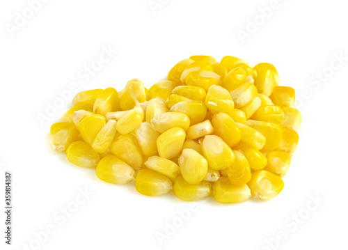 corn seeds isolated on white background