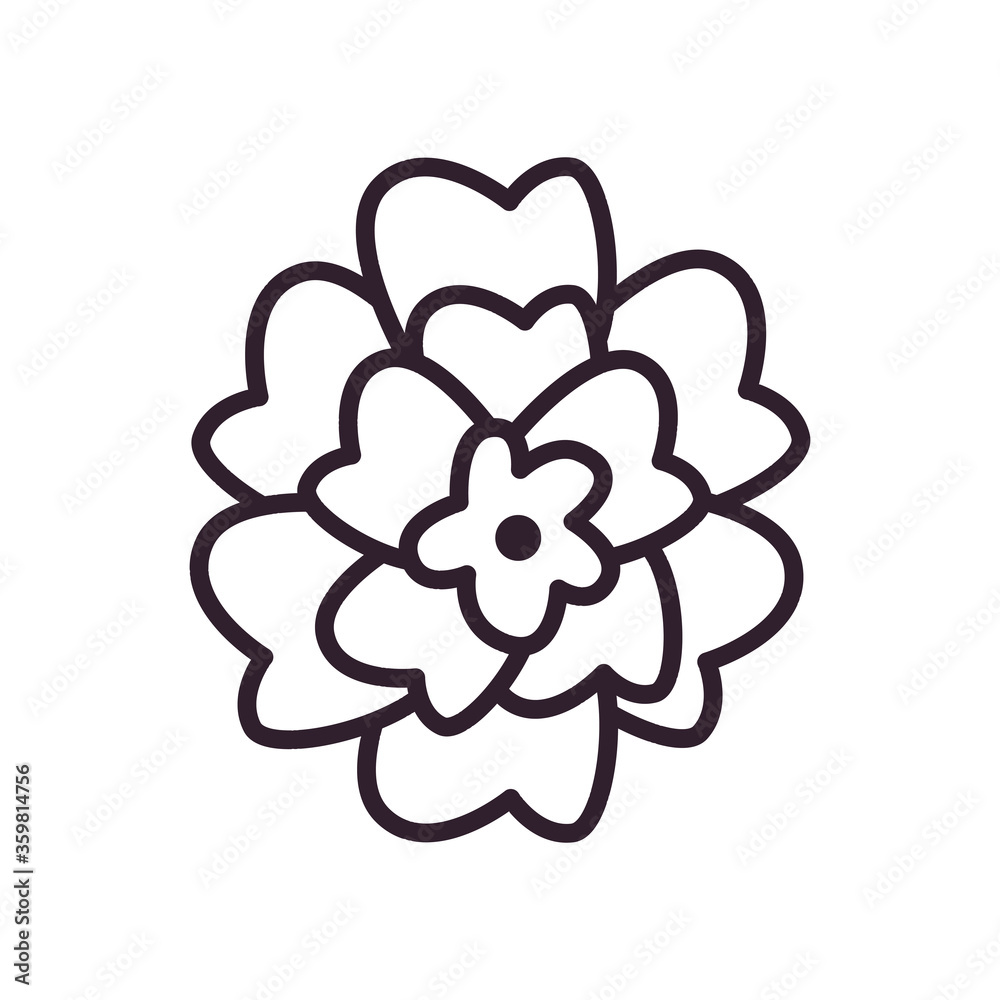 flower line style icon vector design flower line style icon vector design