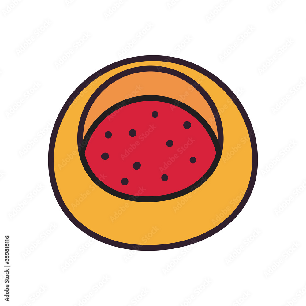 Fototapeta premium Raksha bandhan jar fill style icon vector design